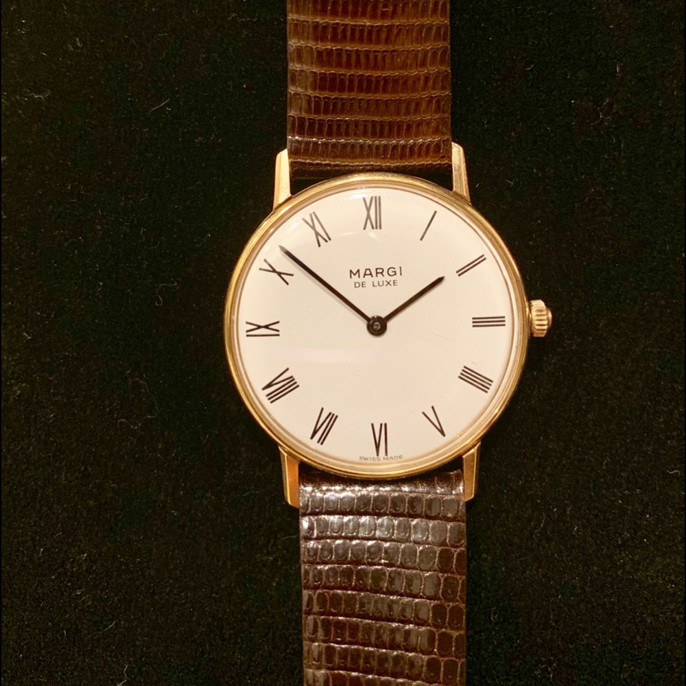 Margi 1980’s Italy made 18Kt Gold Plated Watch.